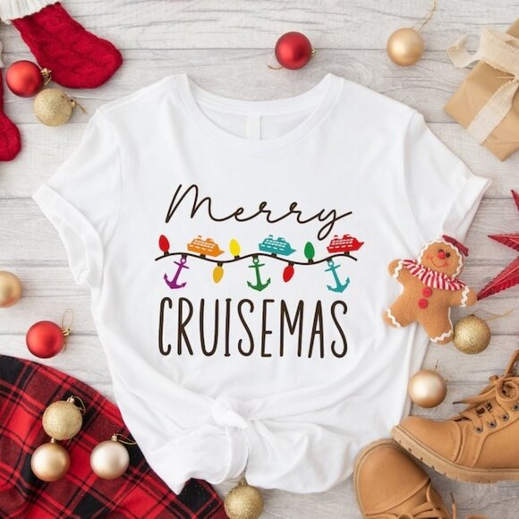 Unbranded Tops - Merry Cruisemas Shirt, Family Christmas Cruise Shirts, Christmas Holiday Trip